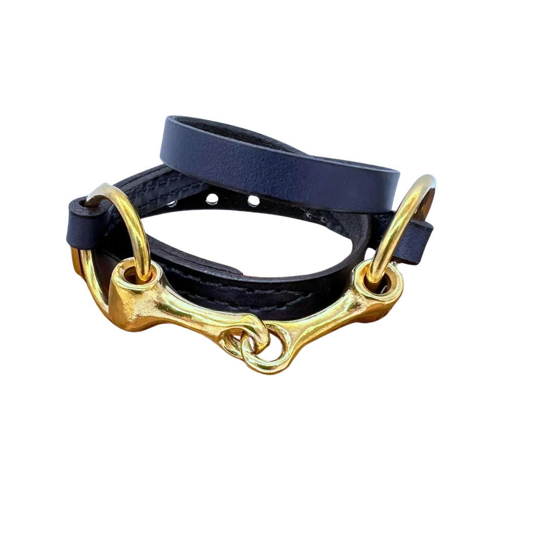 Snaffle Bit Bridle Leather Wrap Bracelet