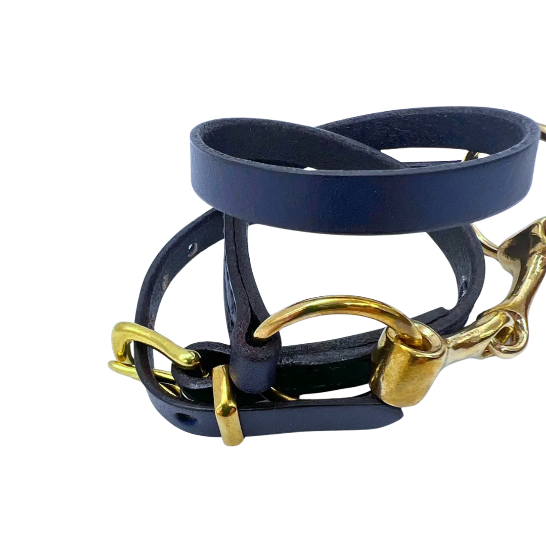 Snaffle Bit Bridle Leather Wrap Bracelet