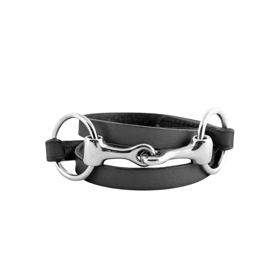 Snaffle Bit Bridle Leather Wrap Bracelet