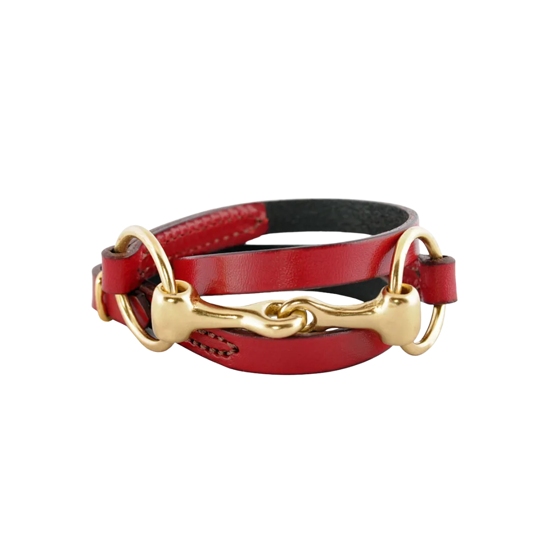 Snaffle Bit Bridle Leather Wrap Bracelet