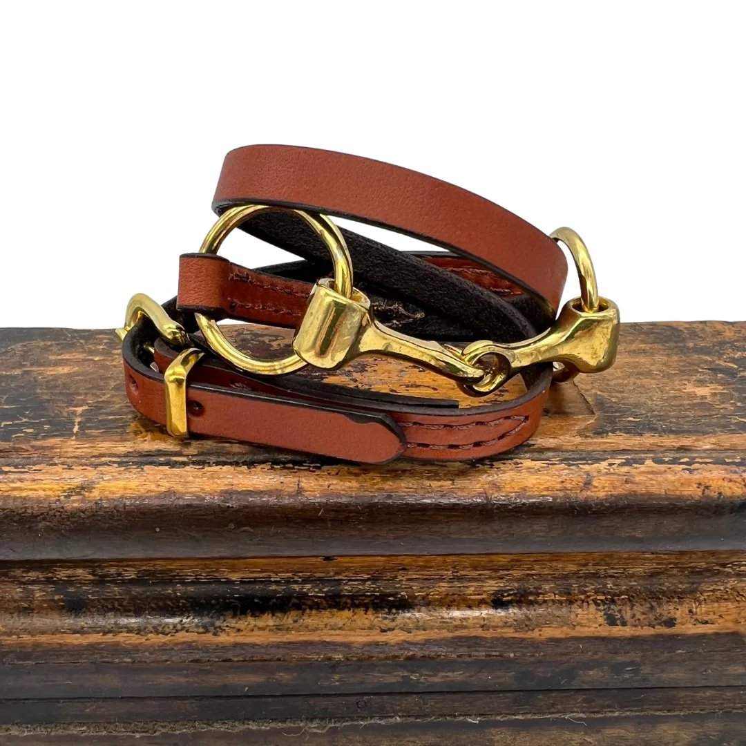 Snaffle Bit Bridle Leather Wrap Bracelet