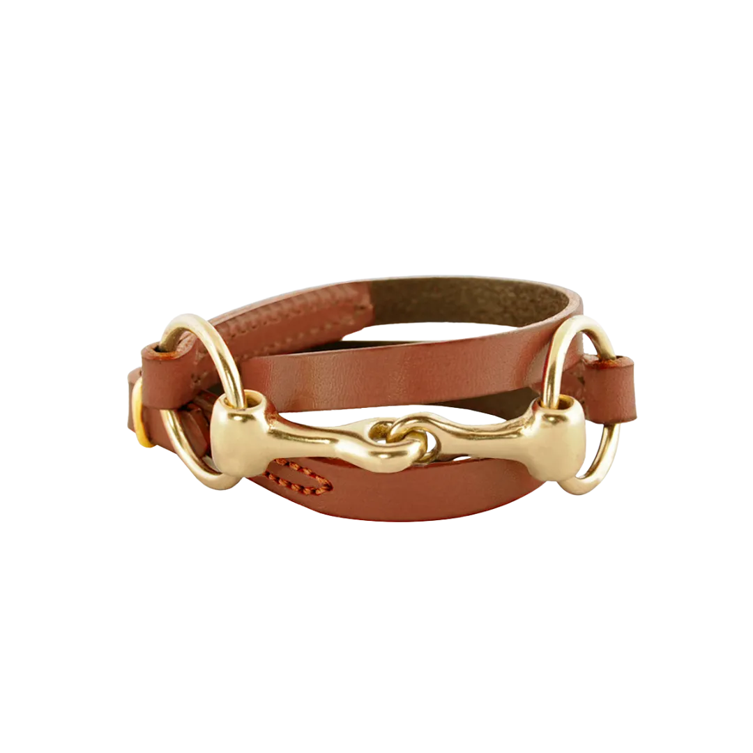 Snaffle Bit Bridle Leather Wrap Bracelet