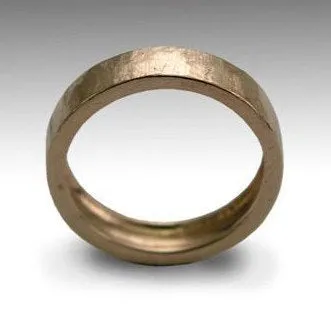 Solid Rose gold ring, unisex band, wedding band, 14K gold ring, rose gold band, textured band, mens band - Walk on the wild side RG1070A