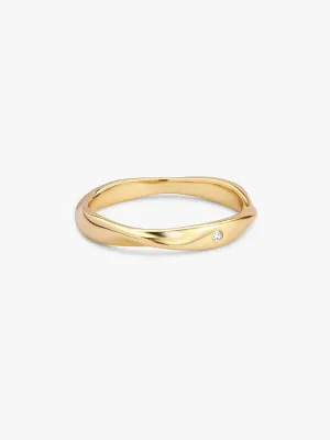 Solitaire Mobius Ring