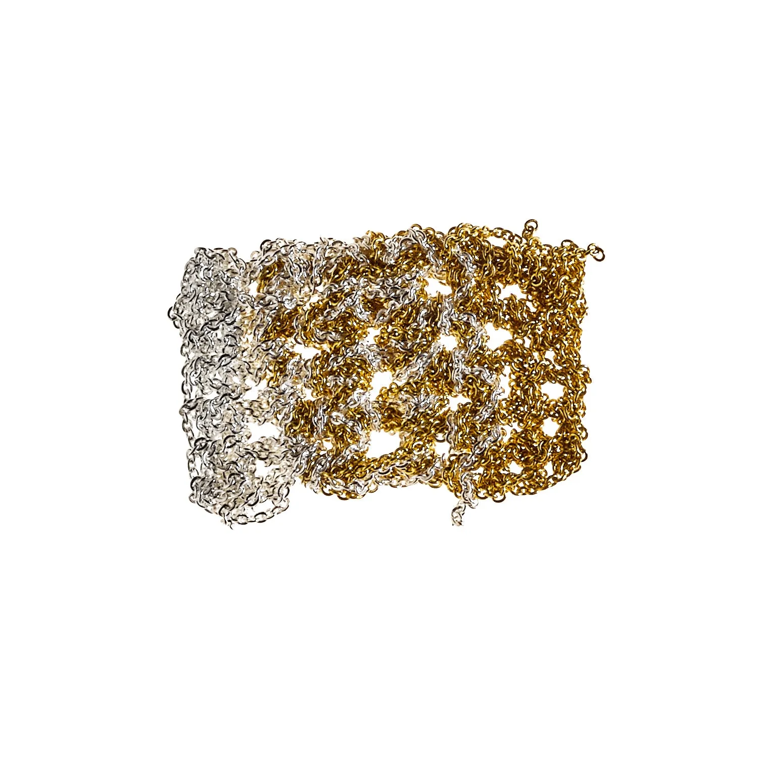 Spaced Bare Chain in Silver   Gold