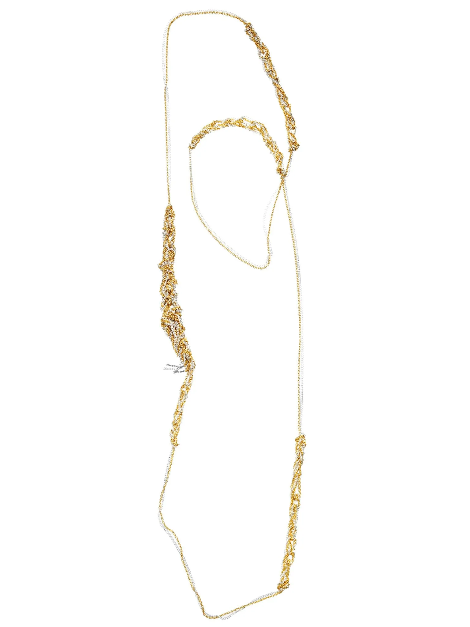 Spaced Bare Chain in Silver   Gold