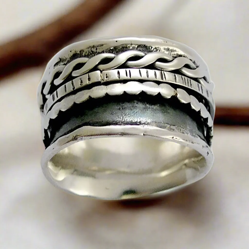 Spinners Stacking Meditation Ring - Coming on strong.