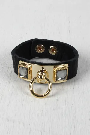 Square Jewels Ring Cuff Bracelet