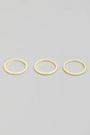 Stackable 3 Ring Set in Gold