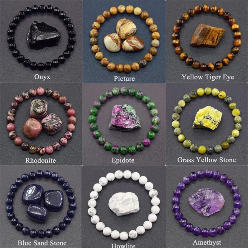 Stackable Beaded Stretch Bracelets 8mm