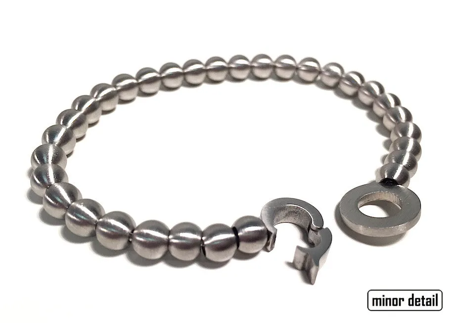Stainless Steel Small 34 Ball Beaded Bracelet