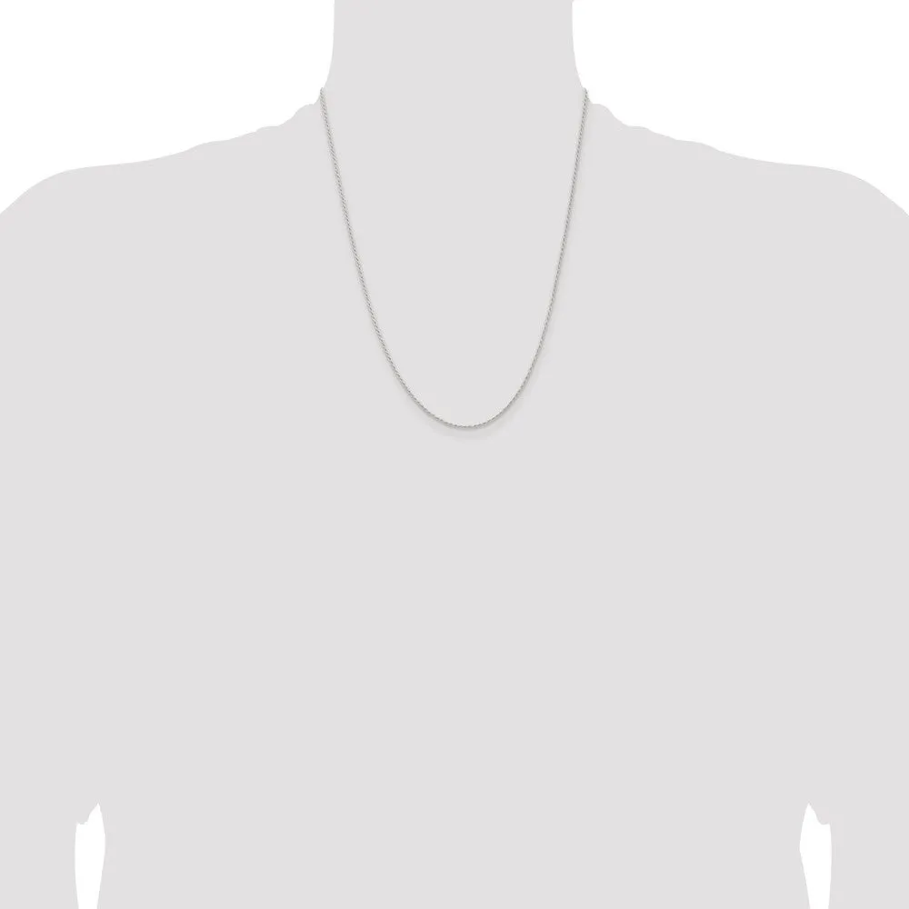 Sterling Silver 1.3mm Solid Rope Chain