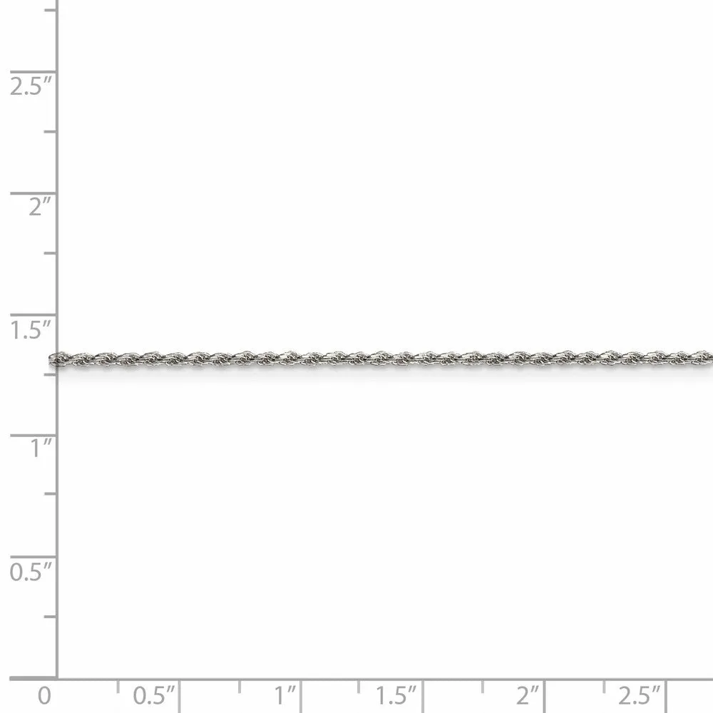 Sterling Silver 1.5mm Diamond-cut Rope Chain