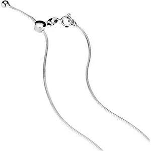 Sterling Silver 1mm Adjustable Snake 22" Chain