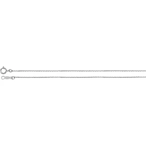 Sterling Silver 1mm Diamond Cut Cable 20" Chain
