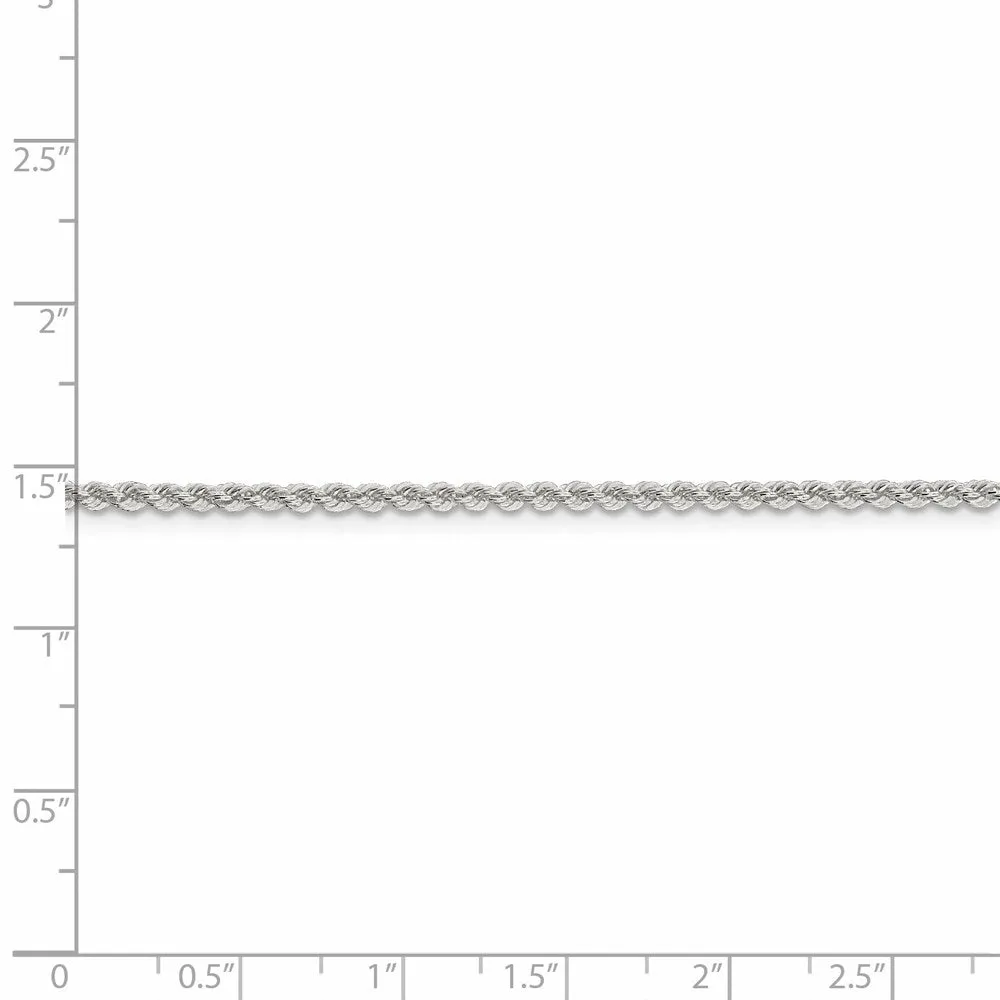 Sterling Silver 2.3mm Solid Rope Chain