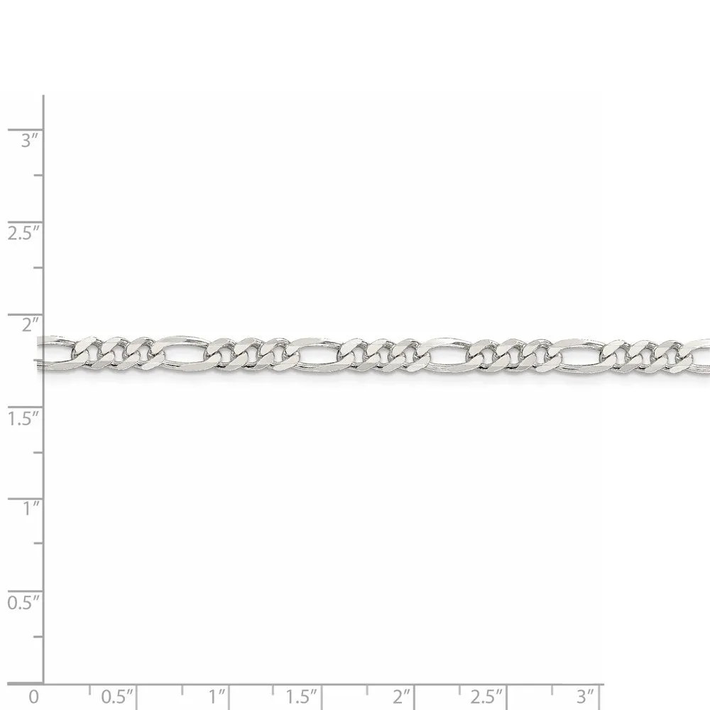 Sterling Silver 4.5mm Figaro Chain