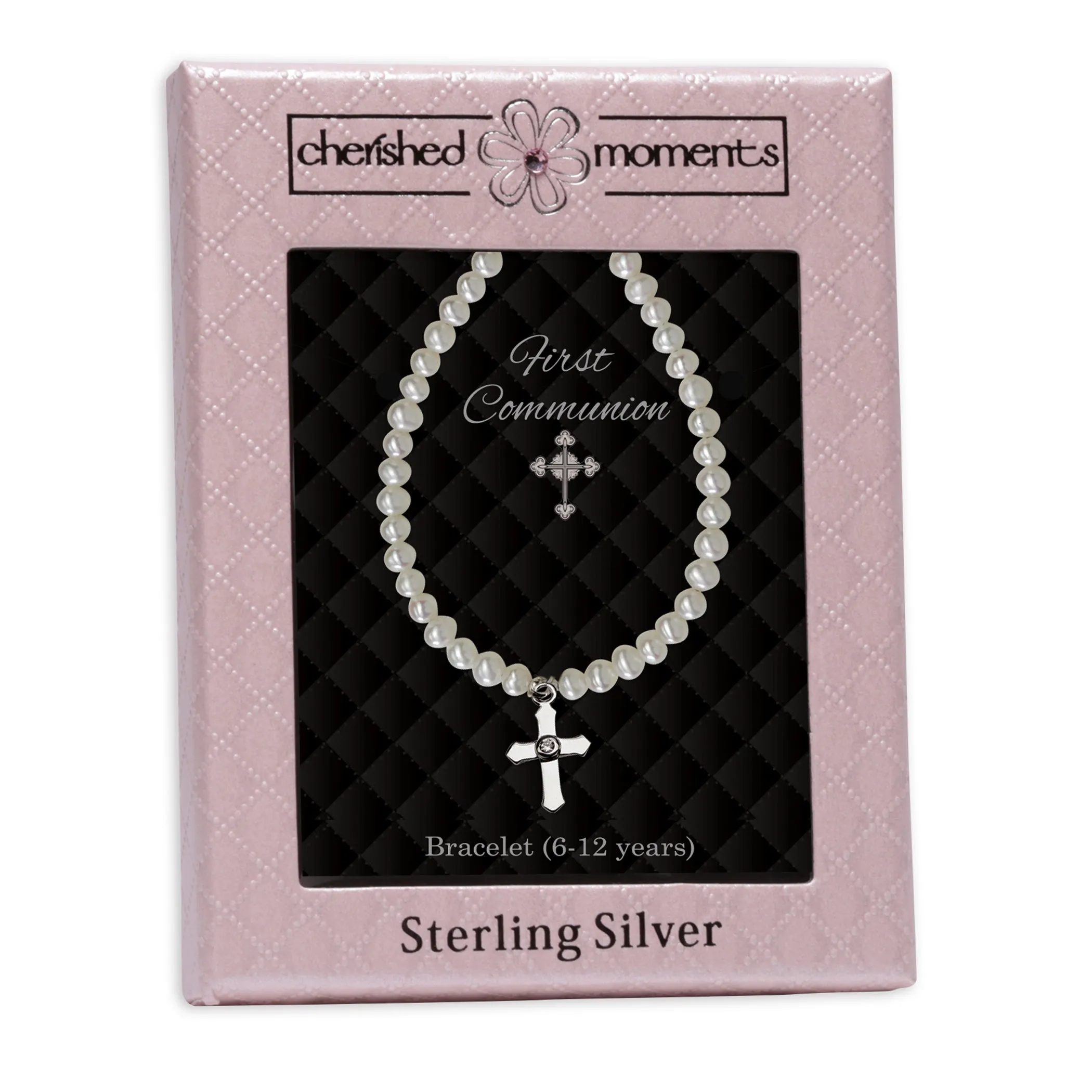 Sterling Silver First Communion Cross Bracelet