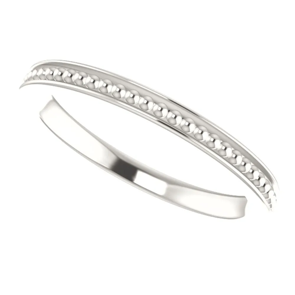 Sterling Silver Stackable Bead Ring Size 5