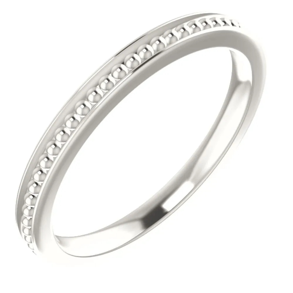 Sterling Silver Stackable Bead Ring Size 5