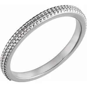 Sterling Silver Stackable Bead Ring