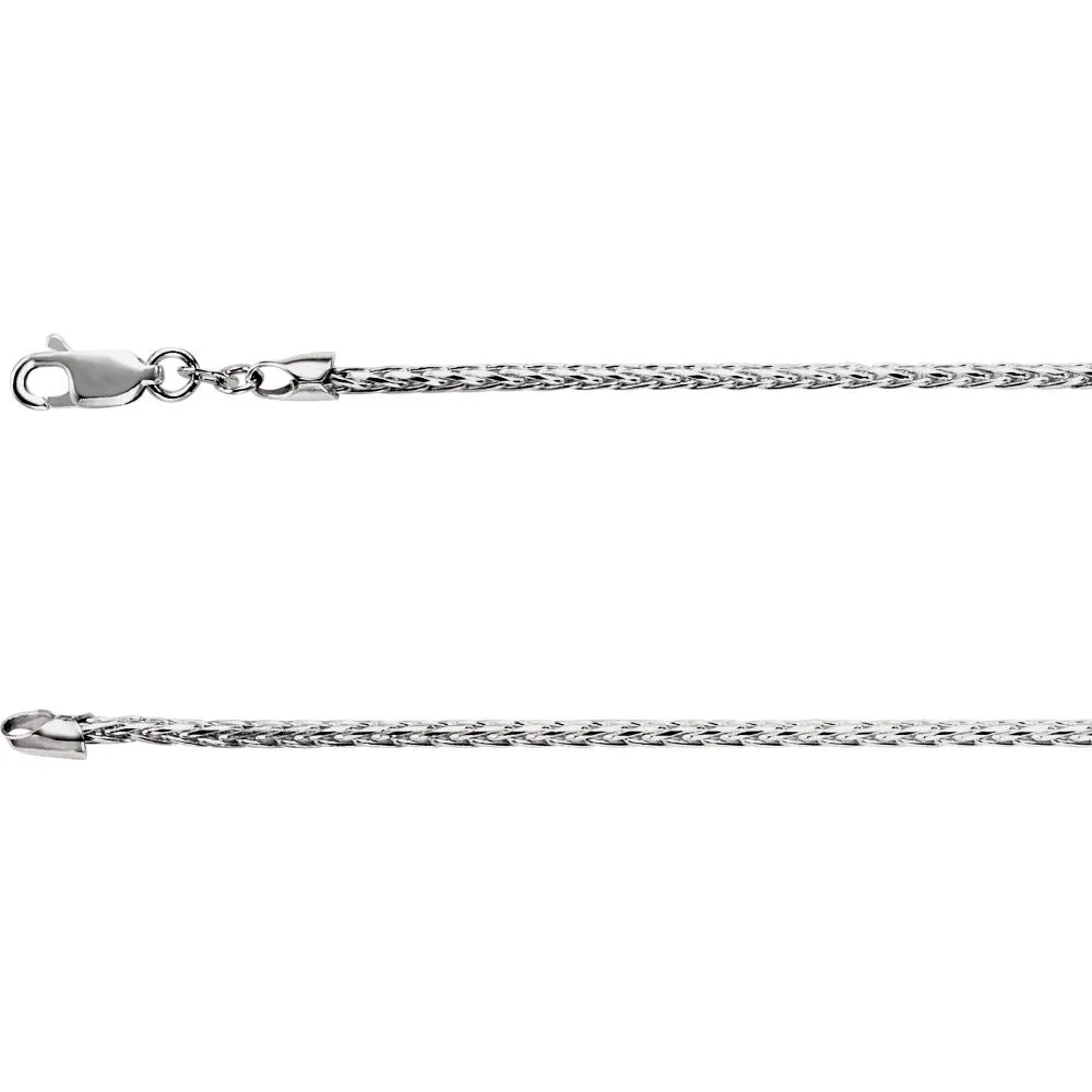 Sterling Silver Wheat Diamond-Cut 18" Chain