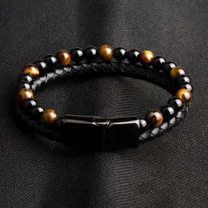 Stone & Leather Bracelet