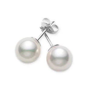 Stud Earrings With 6-6.5mm A  Akoya cultured Pearls
