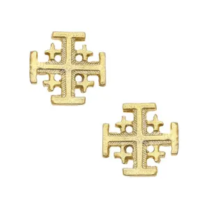Susan Shaw Multi Cross Stud Earring Gold