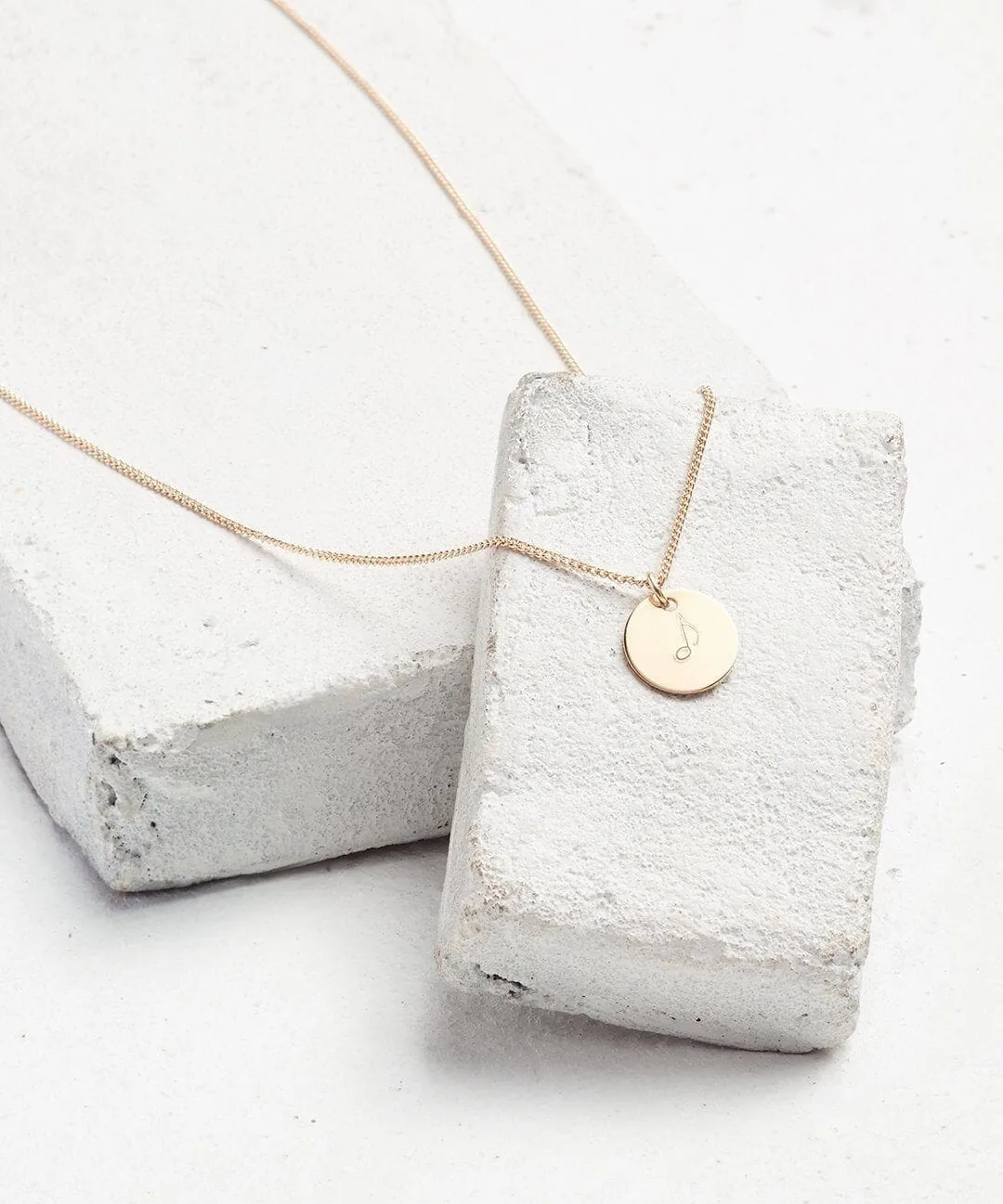 Symbol Disc Pendant Necklace
