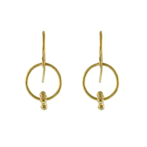 The Mini Hoop Earring with Flower Beads