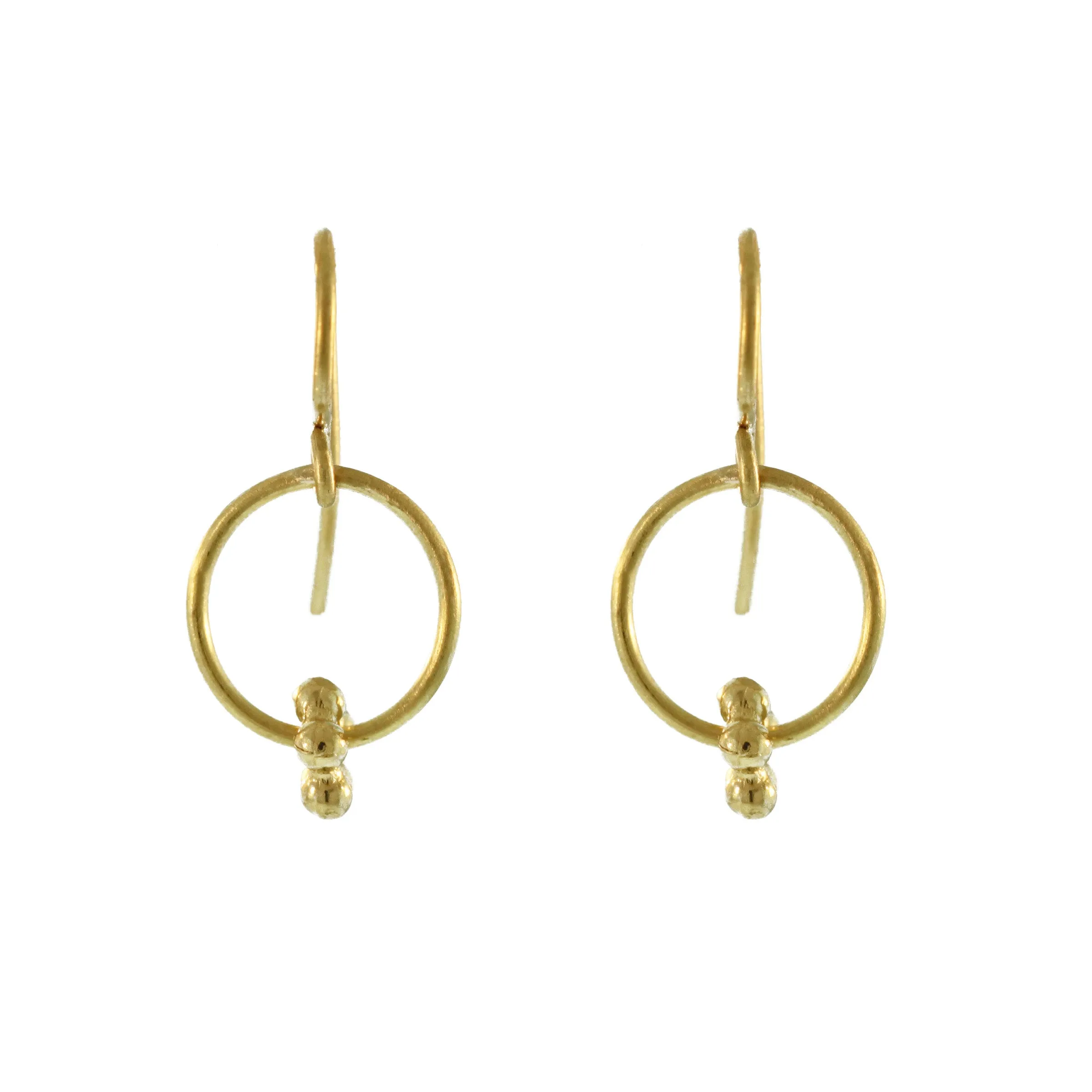 The Mini Hoop Earring with Flower Beads