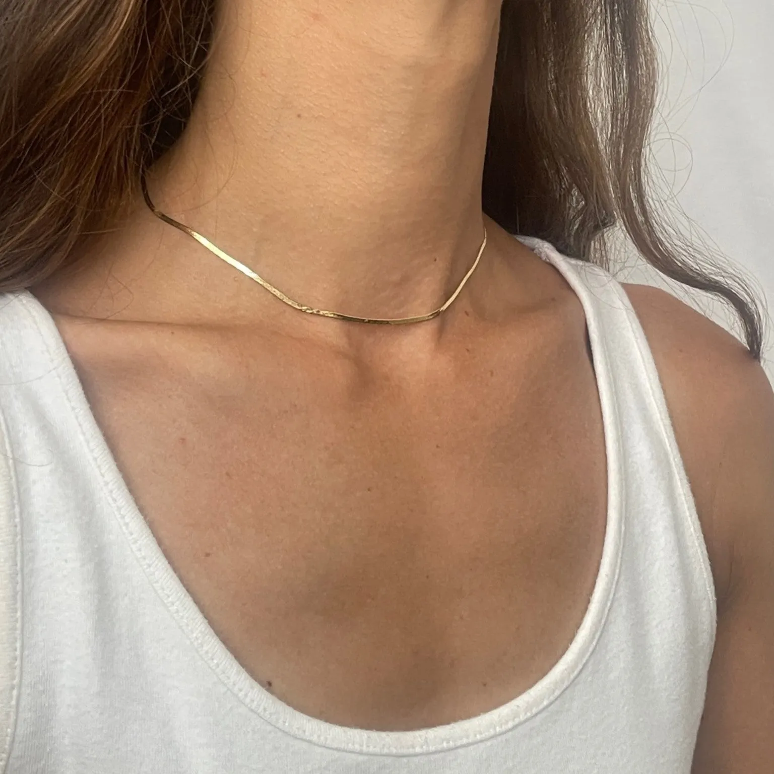Thin 14K Gold Serpentina Necklace
