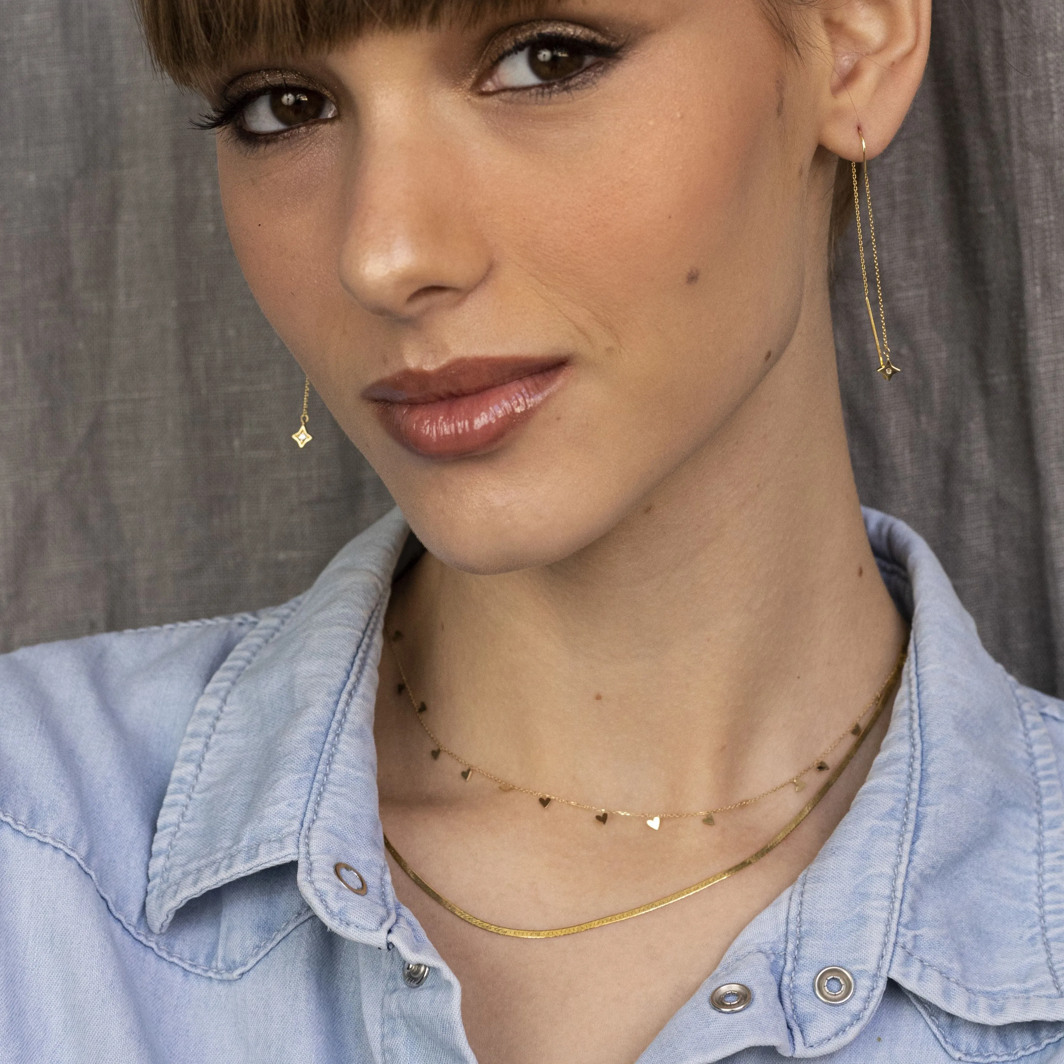 Thin 14K Gold Serpentina Necklace