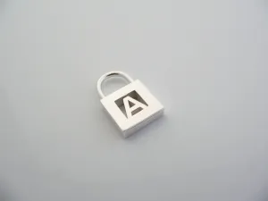 Tiffany & Co Alphabet A Pendant Padlock Charm 4 Necklace Bracelet MINT Love Gift