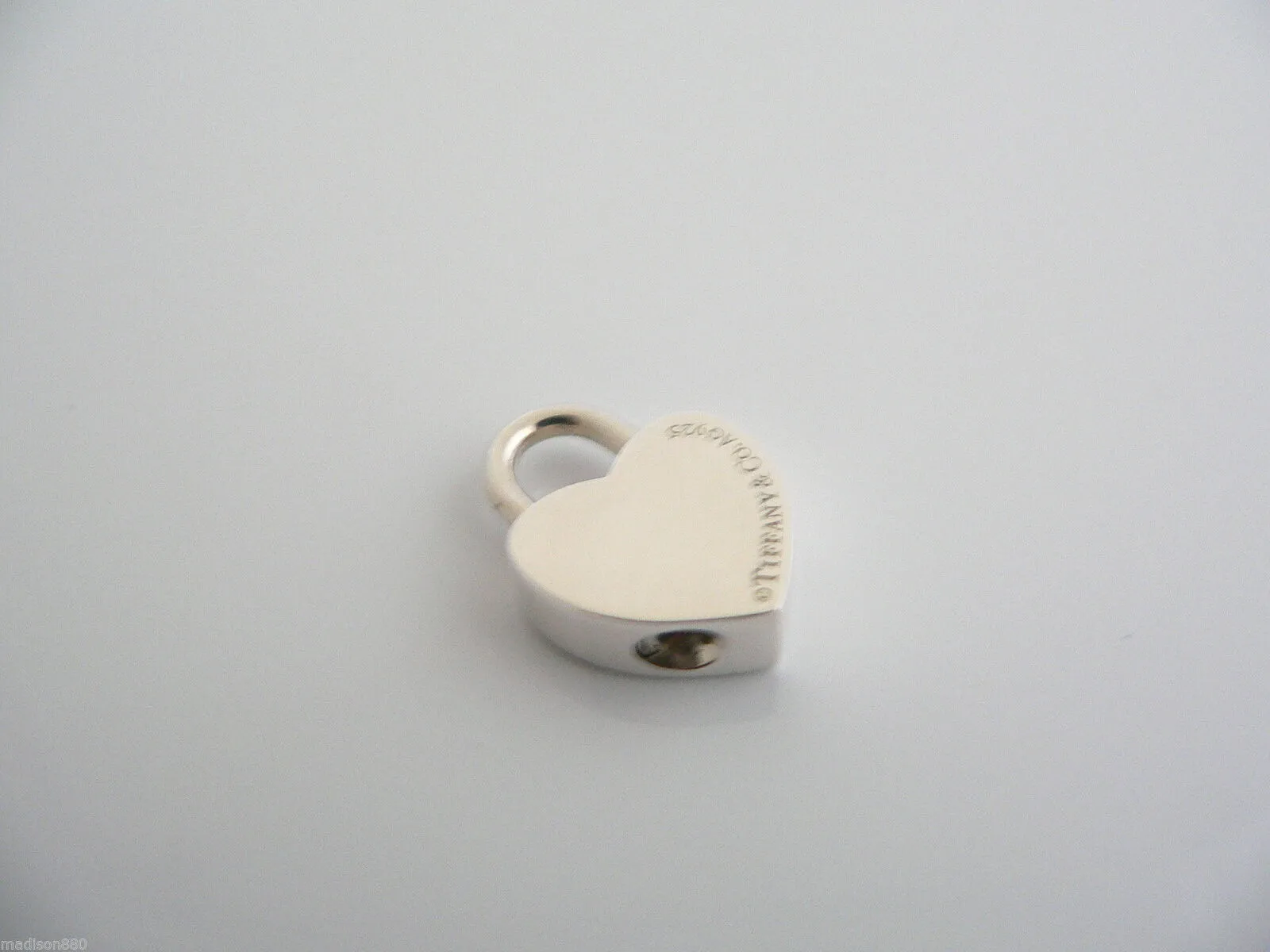 Tiffany & Co Blue Enamel Heart Padlock Pendant Charm Return to Tiffany Gift Love