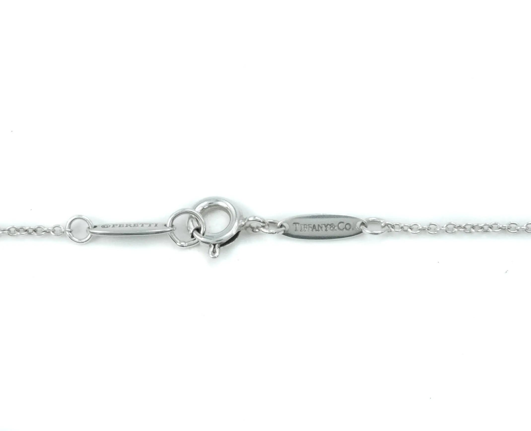 Tiffany & Co Elsa Peretti Open Heart 11mm Pendant Sterling Silver Necklace  - 16"