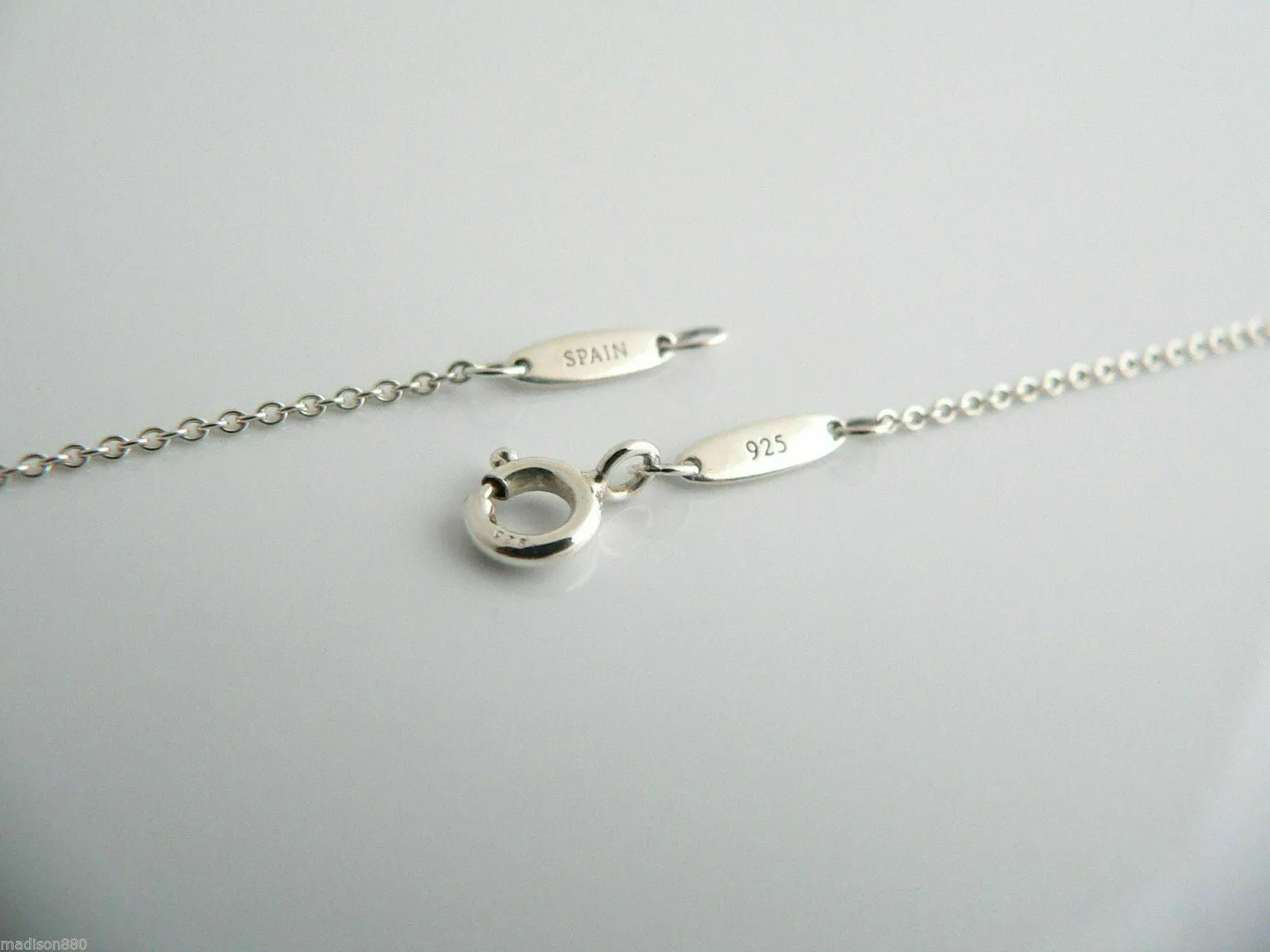 Tiffany & Co Silver Peretti Alphabet O Necklace Pendant 18 In Chain Medium Size