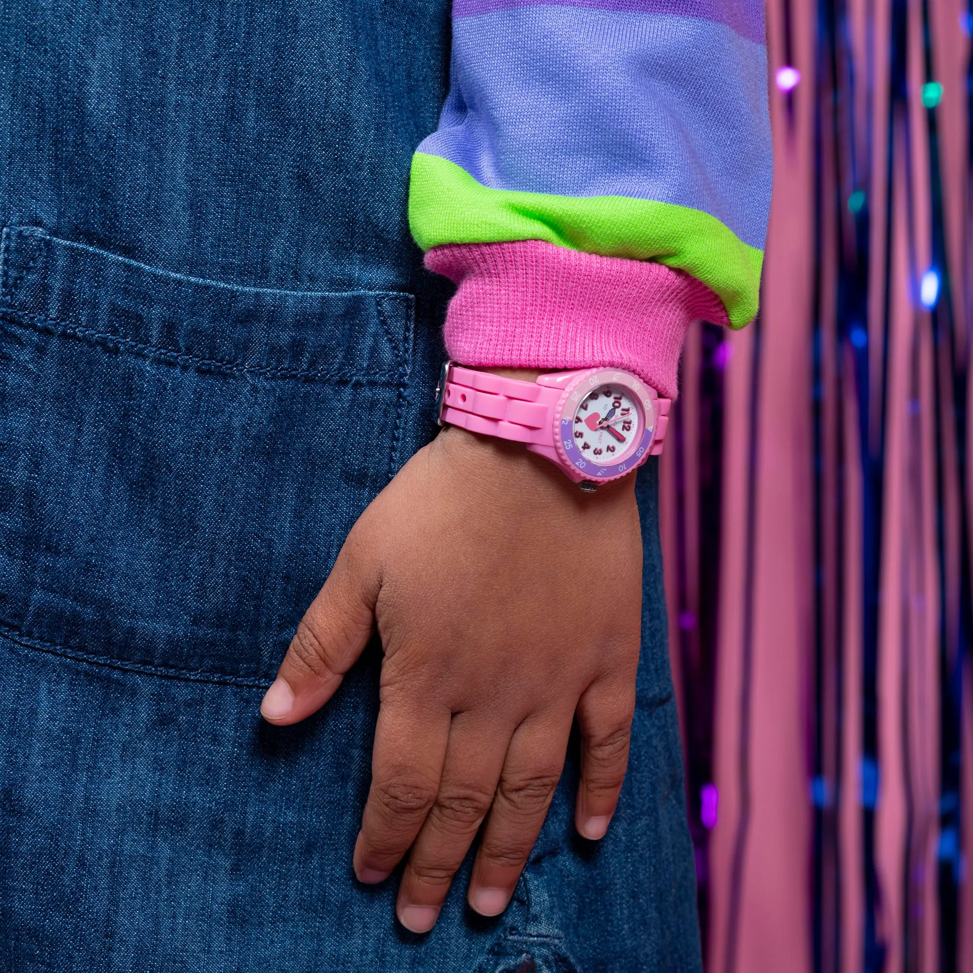 Tikkers Pink Silicone Time Teacher Watch