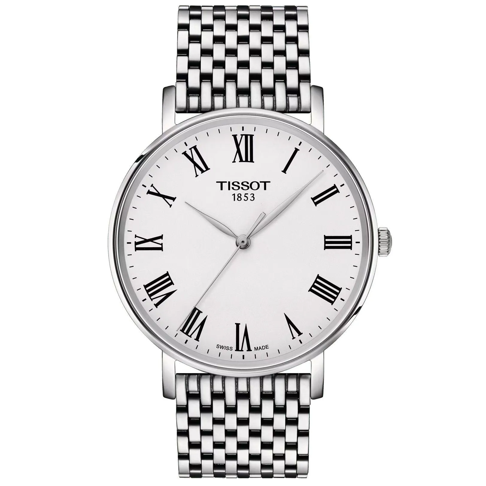 Tissot EVEYTime watch 40mm silver quartz steel t143.410.11.033.00