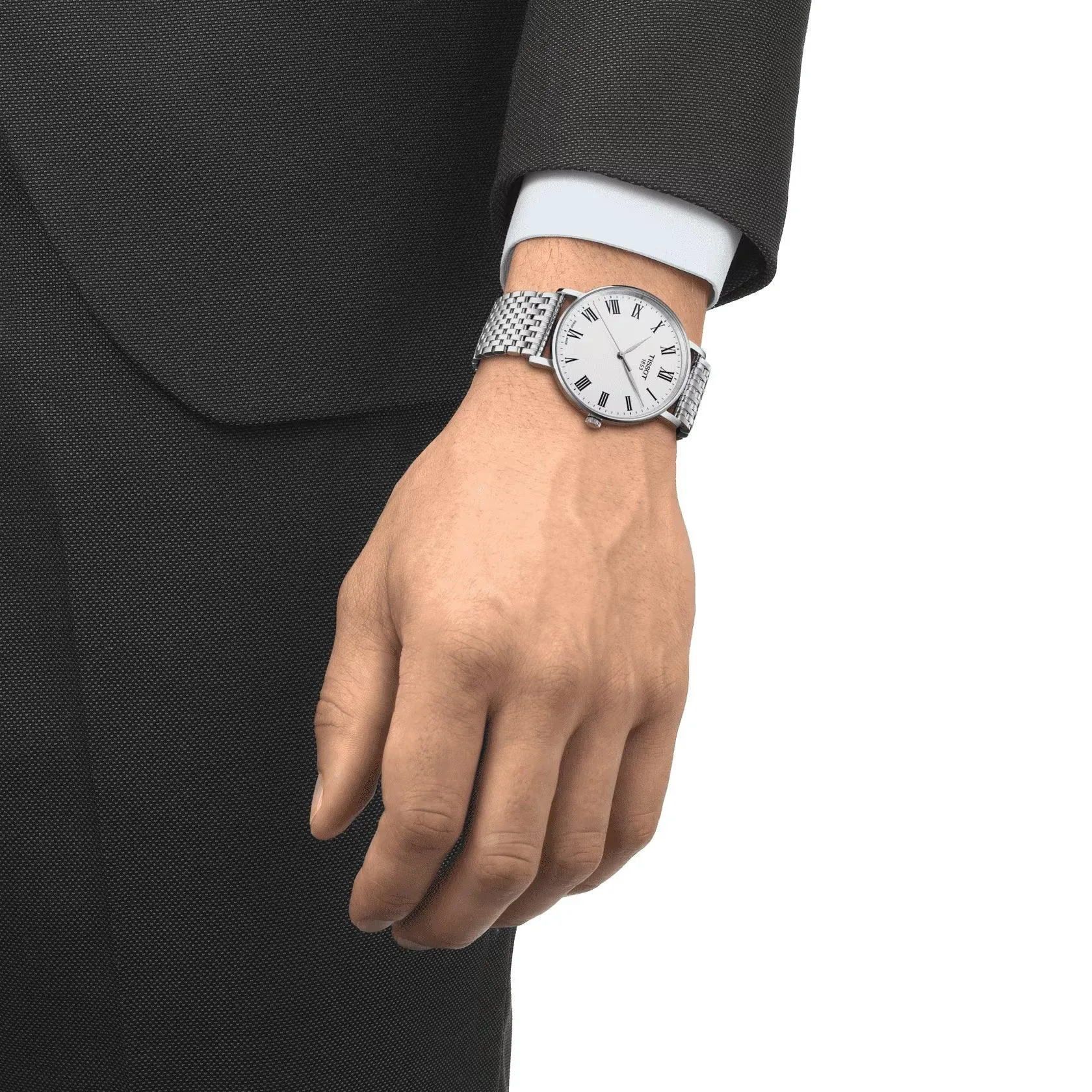 Tissot EVEYTime watch 40mm silver quartz steel t143.410.11.033.00