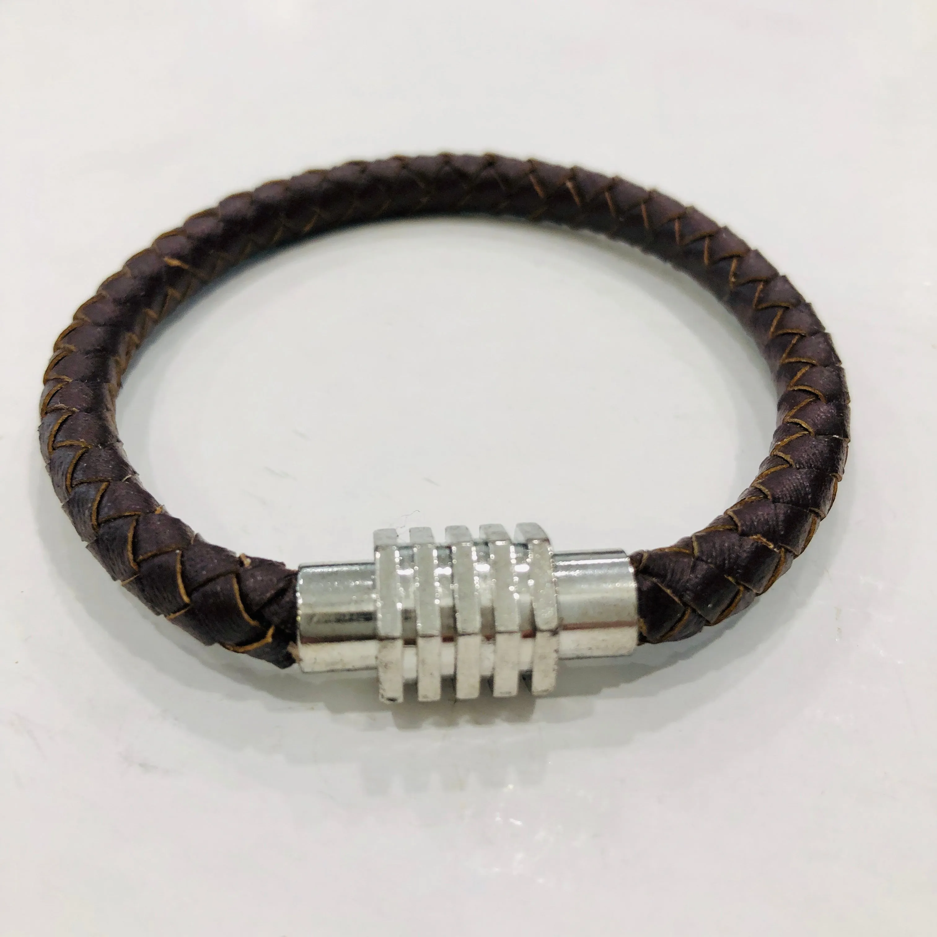 TM. Leather Plait Bracelet