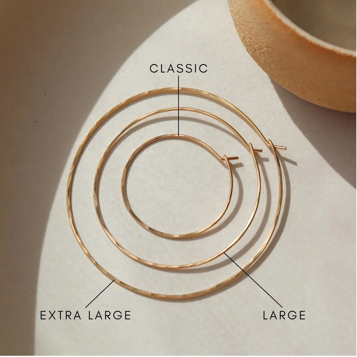 Token Jewelry Organic Hoops