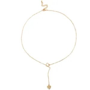 Trendy Minimalist Gold and Silver Pendant Chain Necklace
