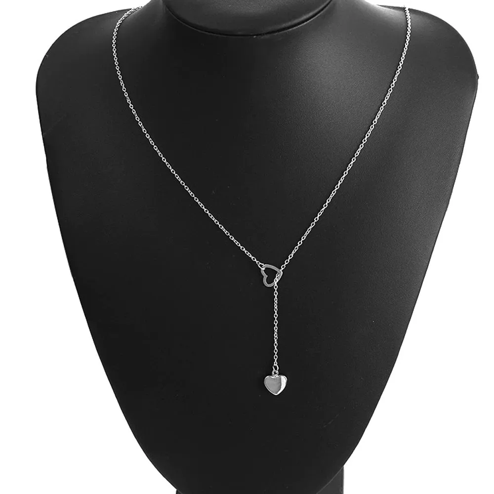 Trendy Minimalist Gold and Silver Pendant Chain Necklace