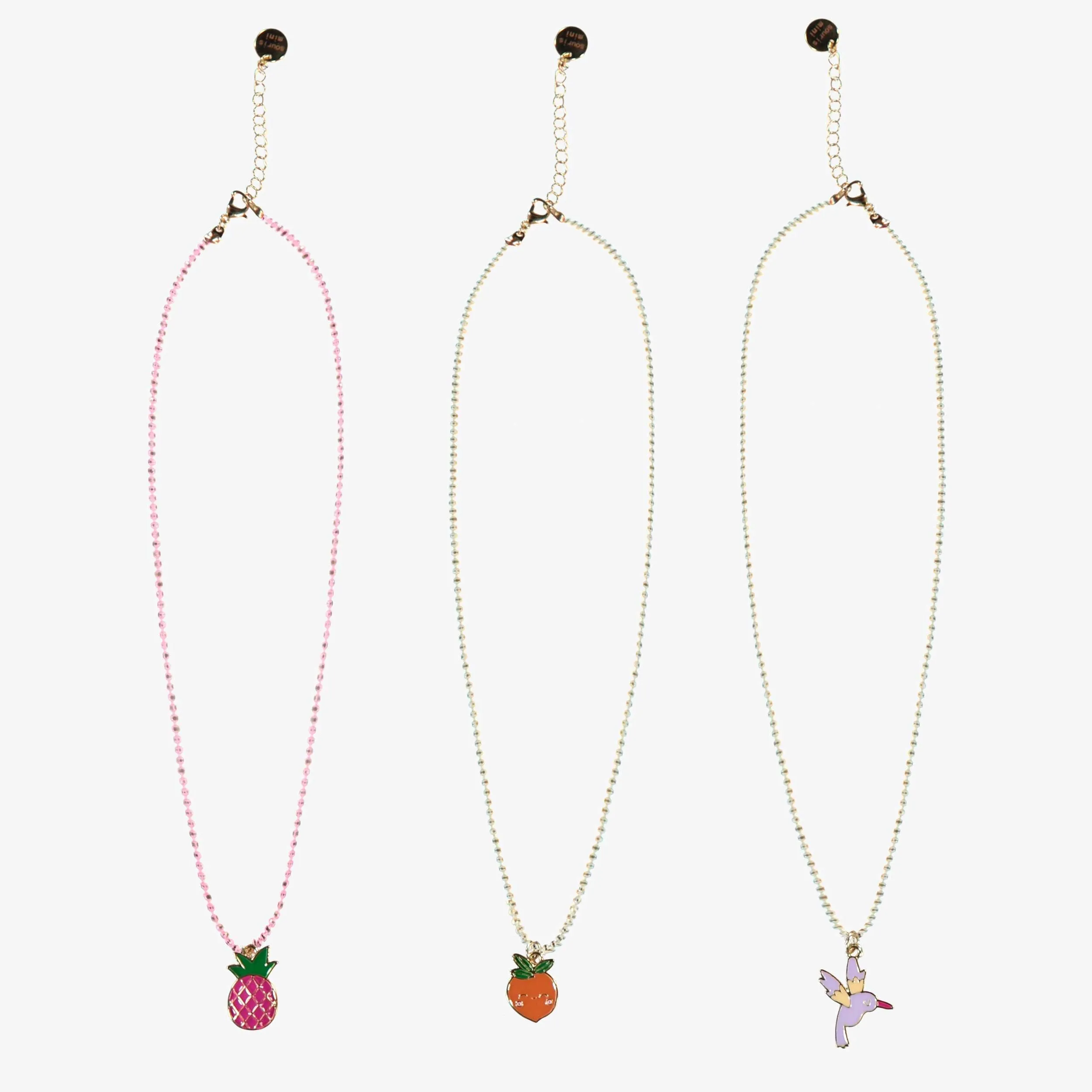 Trio de colliers avec pendentifs, enfant || Trio of necklaces with pendants, child