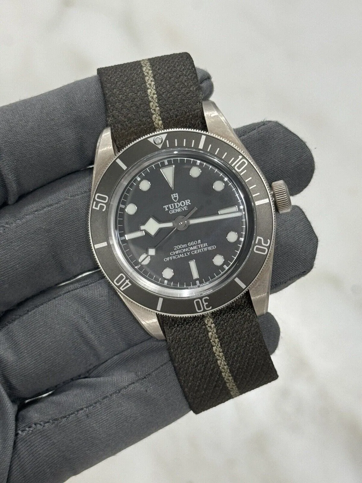 Tudor Black Bay Fifty Eight 925 Silver Fabric Strap 79010SG Pre-Owned 2023