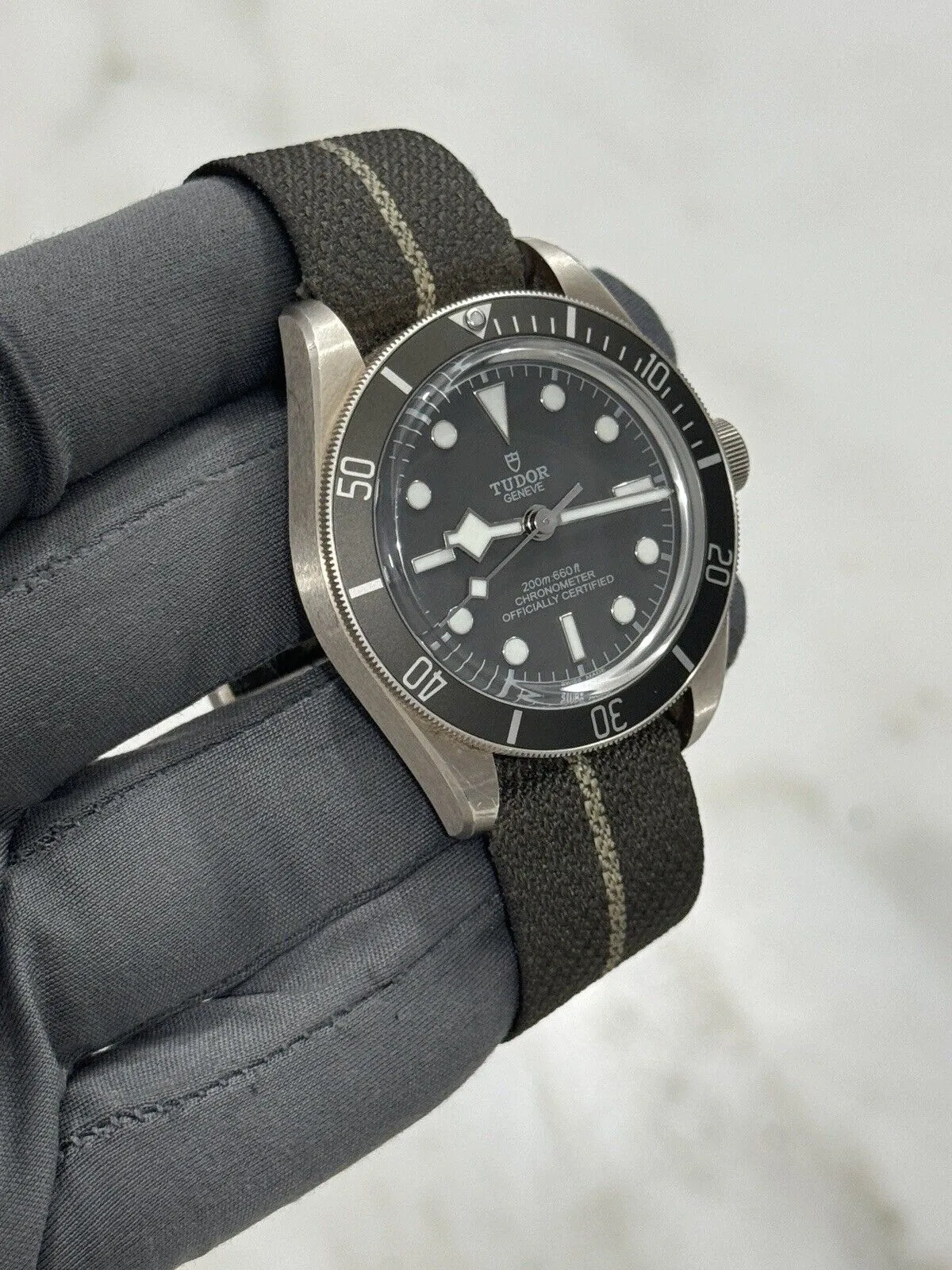 Tudor Black Bay Fifty Eight 925 Silver Fabric Strap 79010SG Pre-Owned 2023