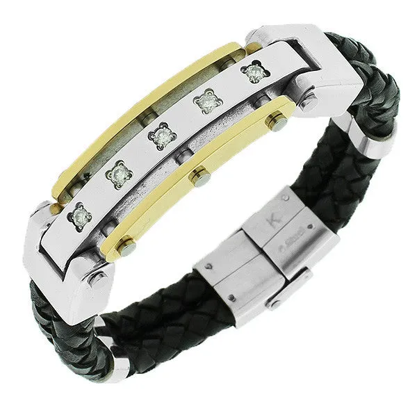 Two Tone Leather Clasp