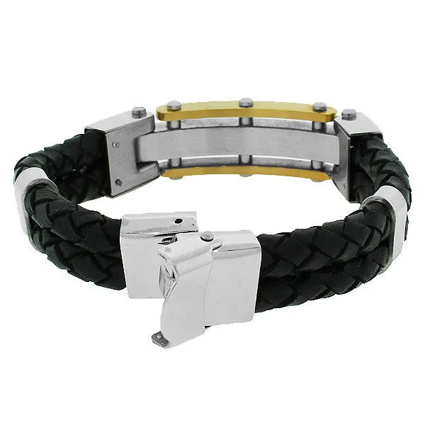 Two Tone Leather Clasp